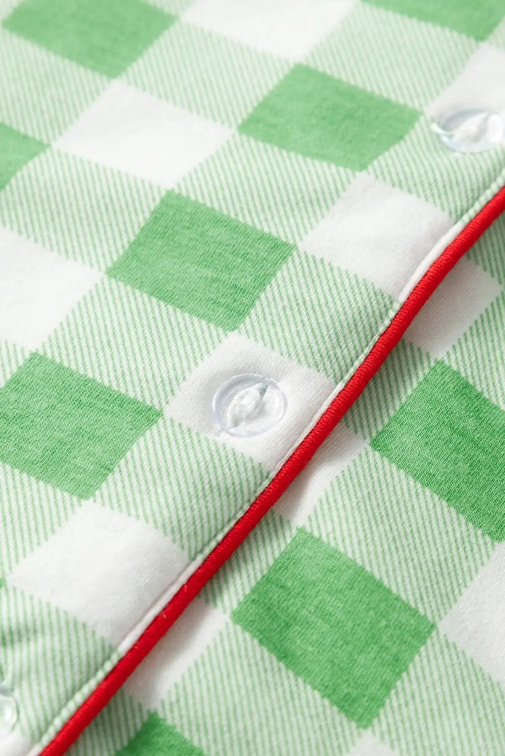 Light green plaid holiday pajamas - Love Salve